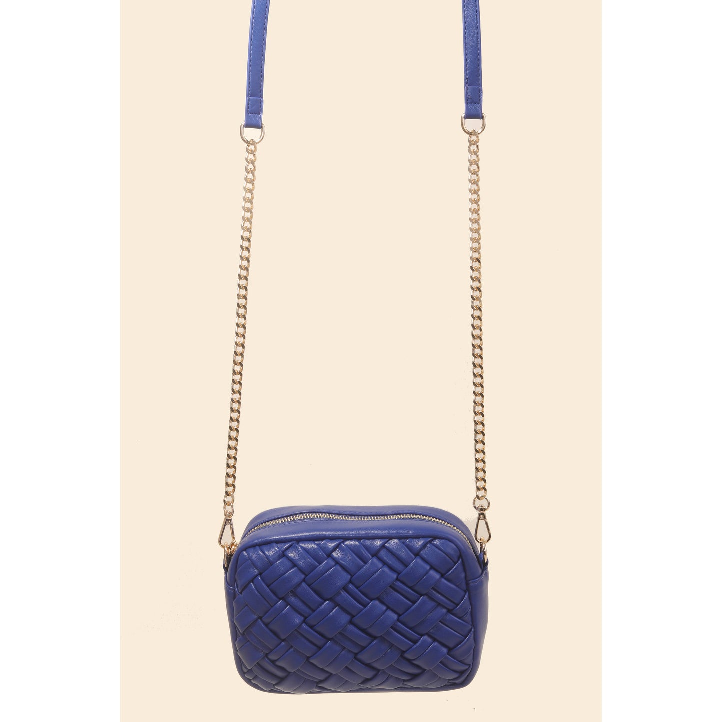 Braided Faux Leather Rectangle Bag