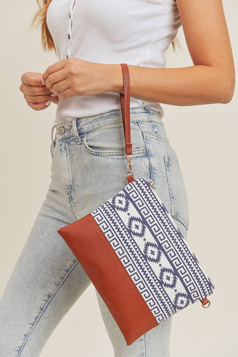 Aztec Crossbody & Wristlet Bag