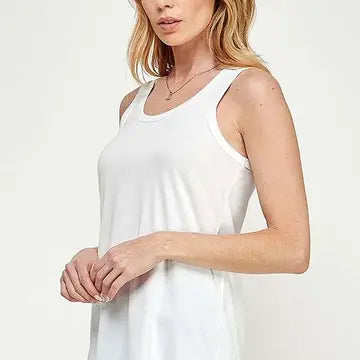 Joyce Scoop Neck Solid Tank Top