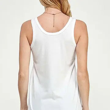 Joyce Scoop Neck Solid Tank Top