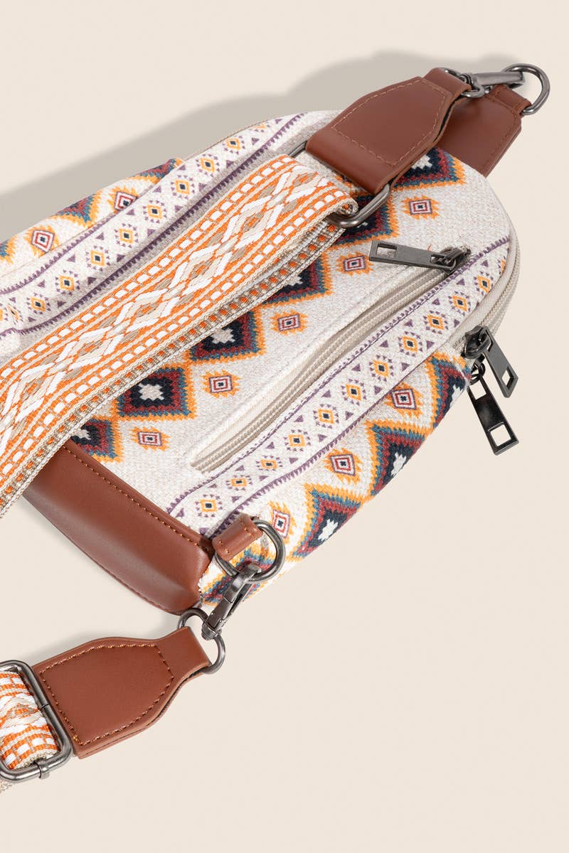 Tribal Pattern Crossbody Bag