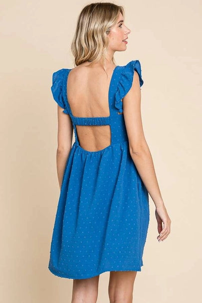 Gwen Stacy Ruffle Sleeve Dress