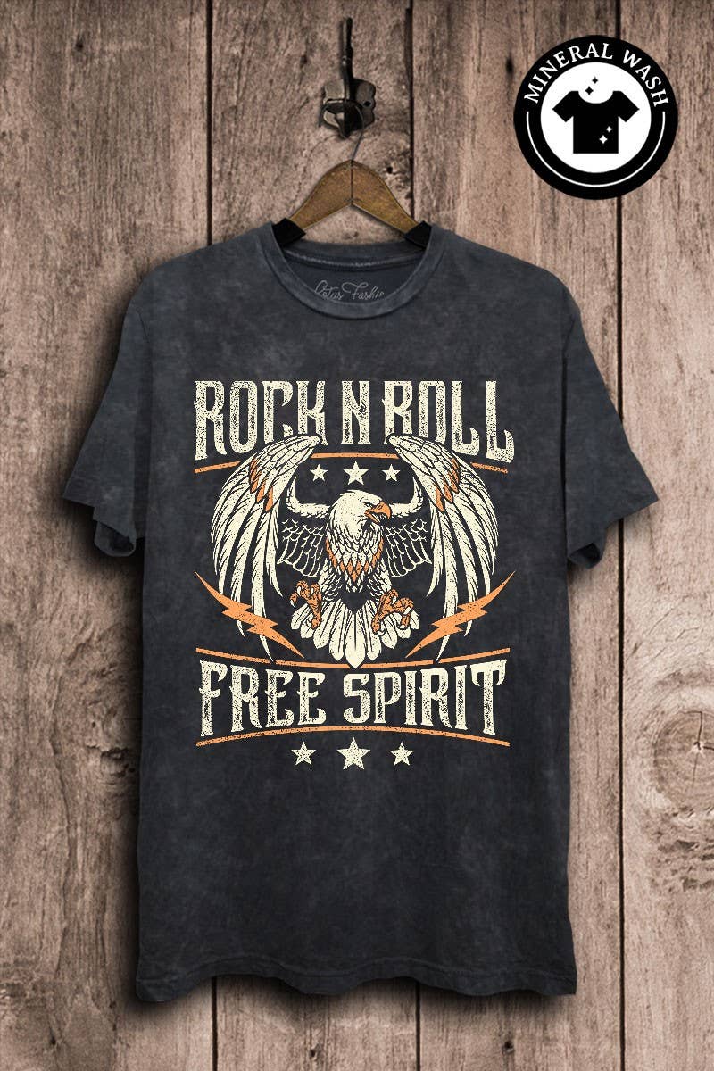 Rock And Roll Free Spirit Graphic Top