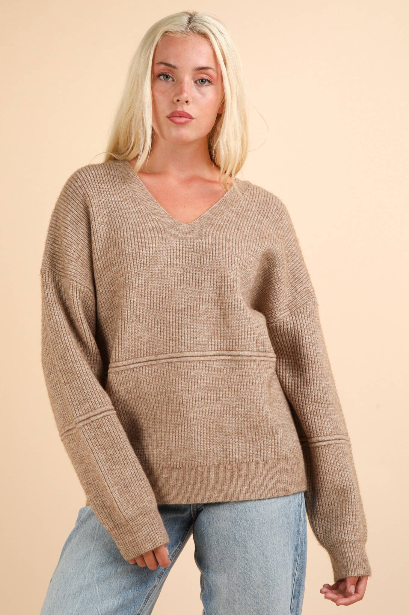 Curvy Girl Bailey Cozy Oversized Knit Sweater Hoodie