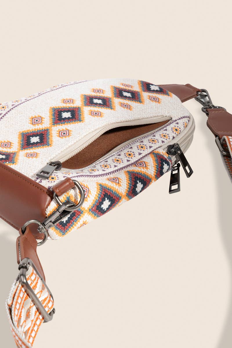 Tribal Pattern Crossbody Bag